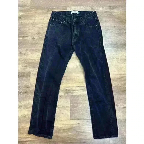 Peter Manning Johnny Men's Black Distressed Jeans 30X30 5 Pocket Grunge - Picture 1 of 10